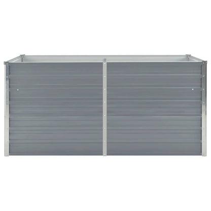 vidaXL Raised Garden Bed | Grey | Galvanised Steel | 160x80x77 cm | Durable 3