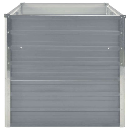 vidaXL Raised Garden Bed | Grey | Galvanised Steel | 160x80x77 cm | Durable 4