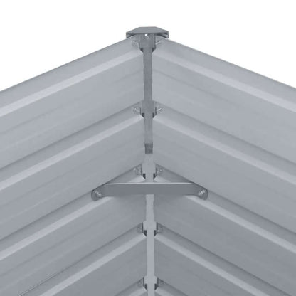 vidaXL Raised Garden Bed | Grey | Galvanised Steel | 160x80x77 cm | Durable 5
