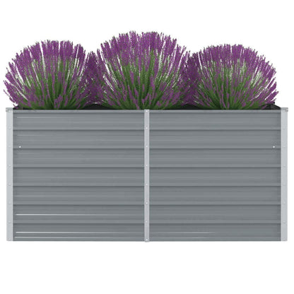 vidaXL Raised Garden Bed | Grey | Galvanised Steel | 160x80x77 cm | Durable 1