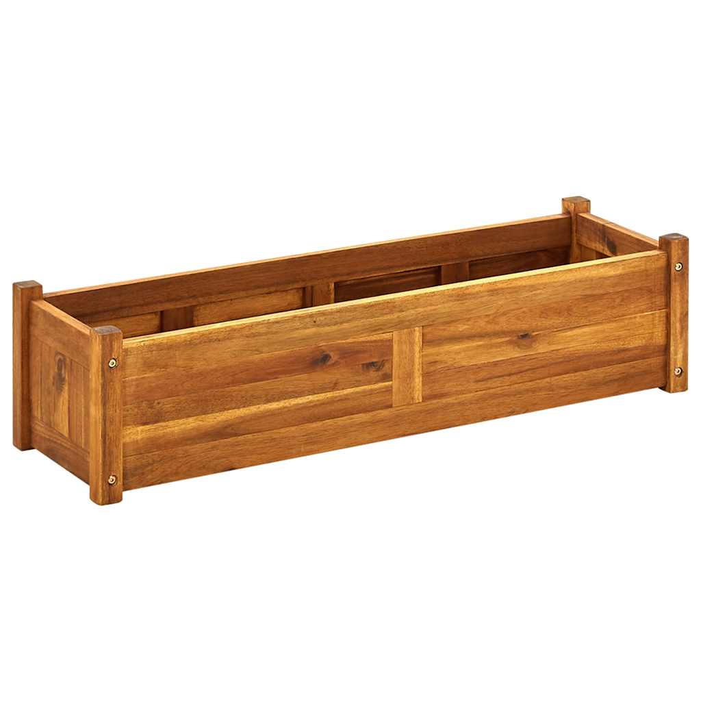 42566 vidaXL Garden Raised Bed Acacia Wood 100x30x25 cm 2