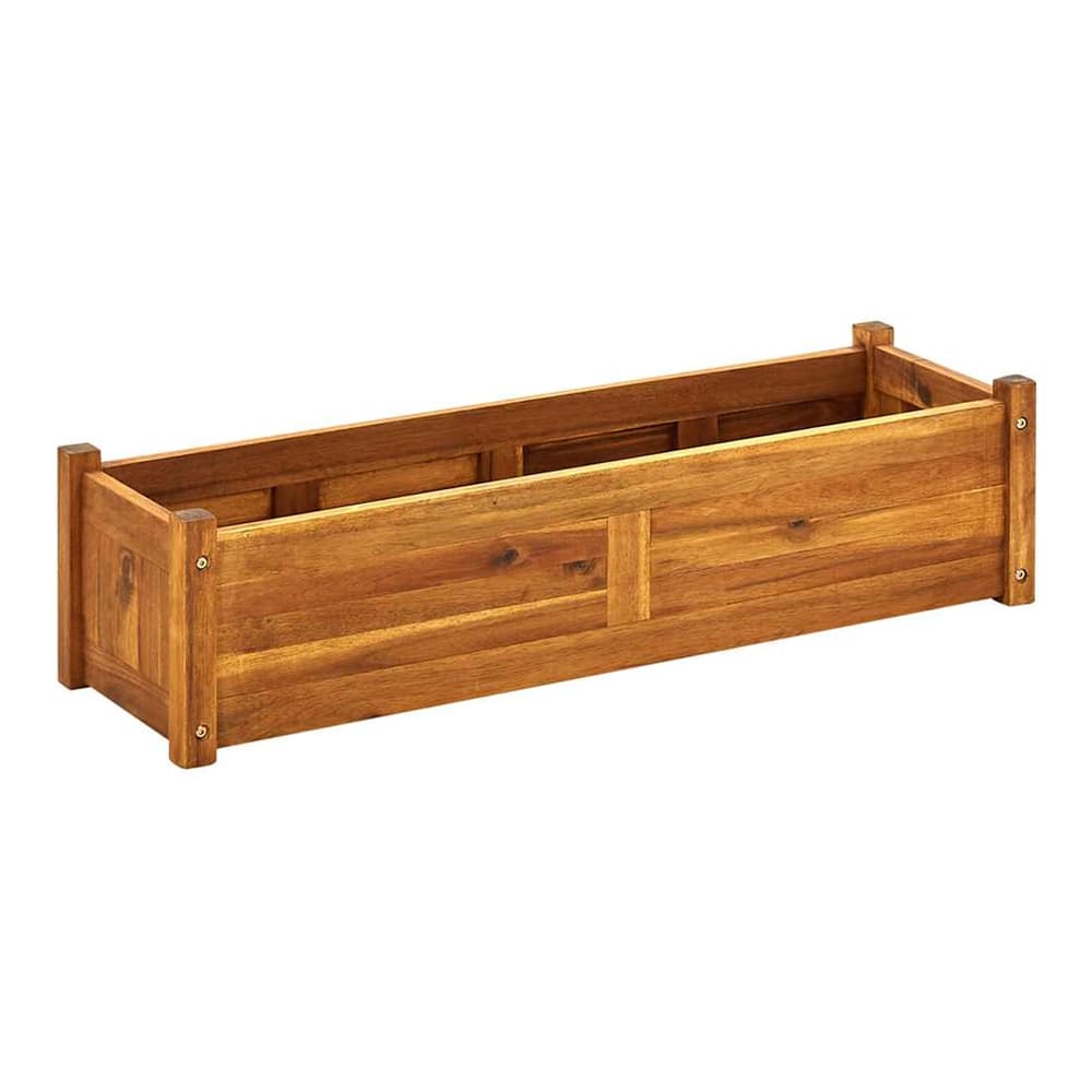 Garden Raised Bed Acacia Wood 100 cm 30 cm
