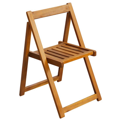 vidaXL Folding Chairs 2 pcs Solid Acacia Wood 2