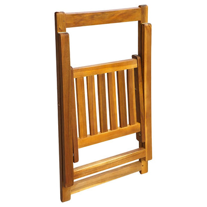 vidaXL Folding Chairs 2 pcs Solid Acacia Wood 4