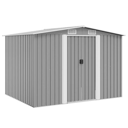 vidaXL Garden Shed | Grey | Galvanised Steel | Large | Garden Shed | Rectangular 1