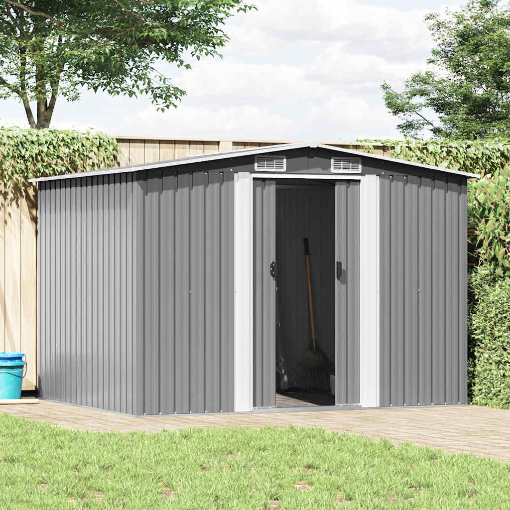 vidaXL Garden Shed | Grey | Galvanised Steel | Large | Garden Shed | Rectangular 2