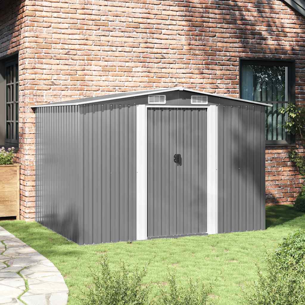 vidaXL Garden Shed | Grey | Galvanised Steel | Large | Garden Shed | Rectangular 3