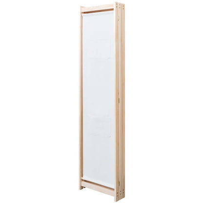 vidaXL 3-Panel Room Divider Cream 120x170x4 cm Fabric 3