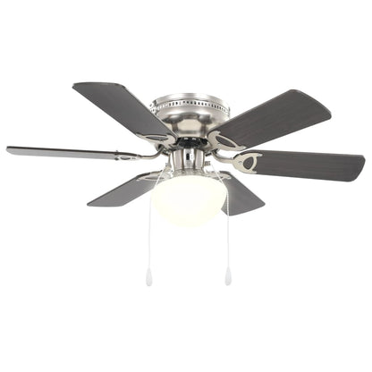 50537 vidaXL Ornate Ceiling Fan with Light 82 cm Dark Brown 5