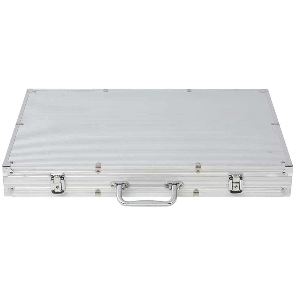 vidaXL Poker Set with 1000 Chips Aluminium 5
