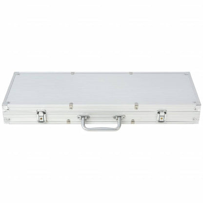 vidaXL Poker Set with 500 Laser Chips Aluminium 5