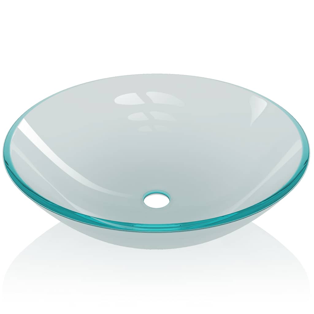 vidaXL Basin Tempered Glass 42 cm Frosted 3