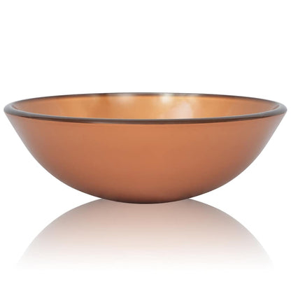 vidaXL Basin Tempered Glass 42 cm Brown 2