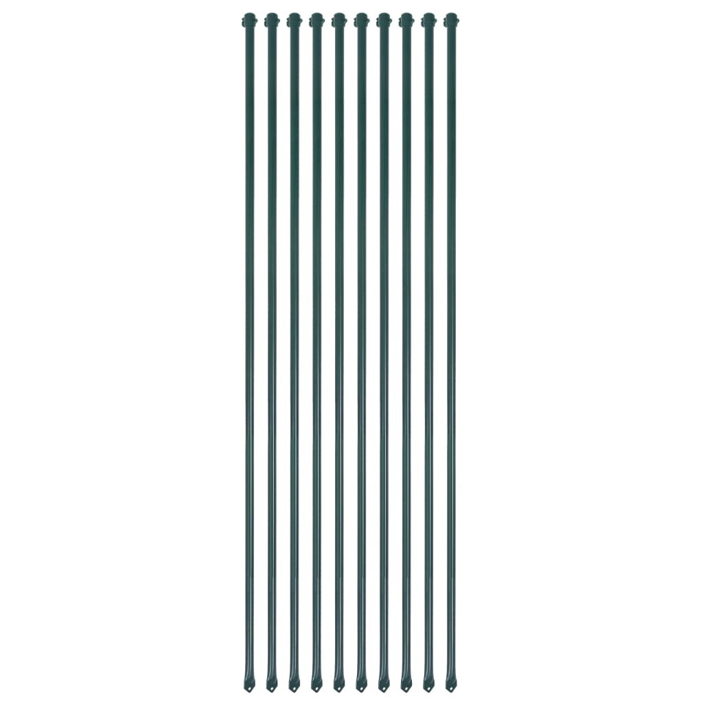 vidaXL Garden Post | Set of 10 | Green | Metal | Medium | Durable | Garden Post 1