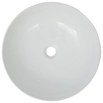 142337 vidaXL Basin Round Ceramic White 41,5x13,5 cm 3