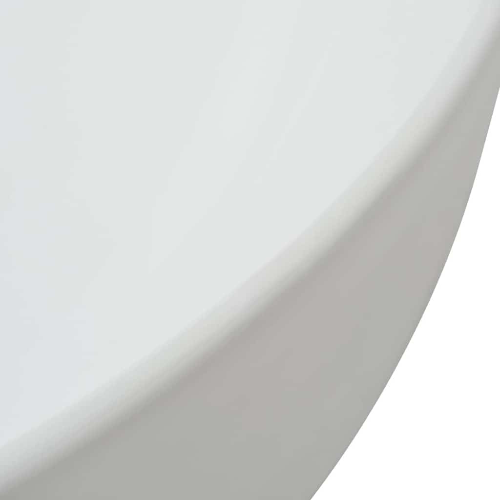 142337 vidaXL Basin Round Ceramic White 41,5x13,5 cm 4