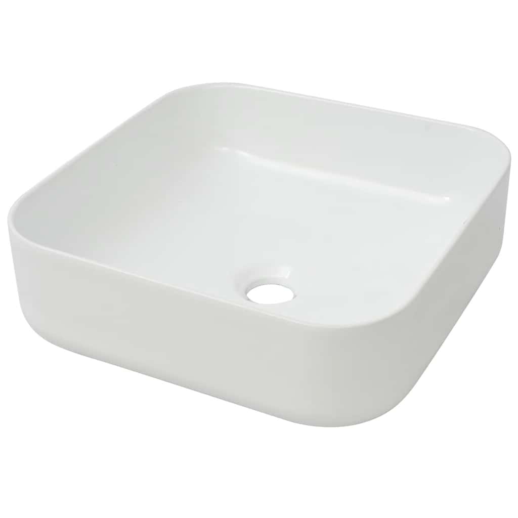 Basin Square Ceramic 39x39x13,5 cm White