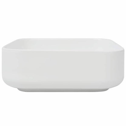 Basin Square Ceramic 39x39x13,5 cm White