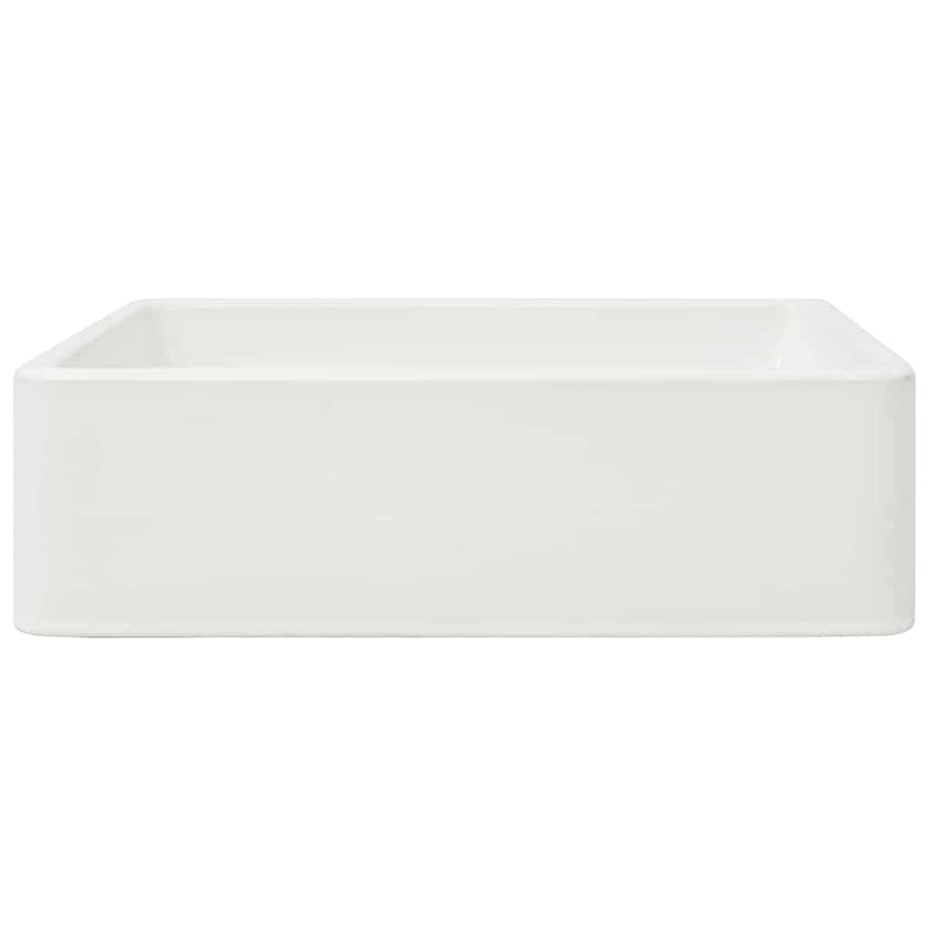 142339 vidaXL Basin Ceramic White 41x30x12 cm 4