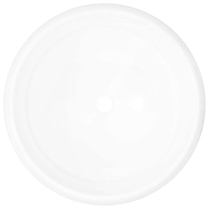 vidaXL Basin Round Ceramic White 40x15 cm 3