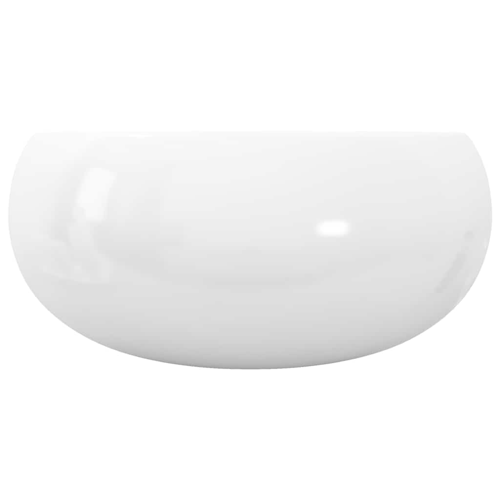 vidaXL Basin Round Ceramic White 40x15 cm 5