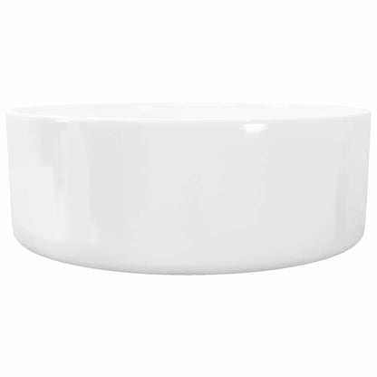 vidaXL Basin Round Ceramic White 40x15 cm 5