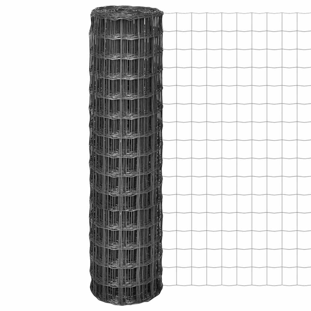 vidaXL Wire Fences PVC-coated iron Grey 1