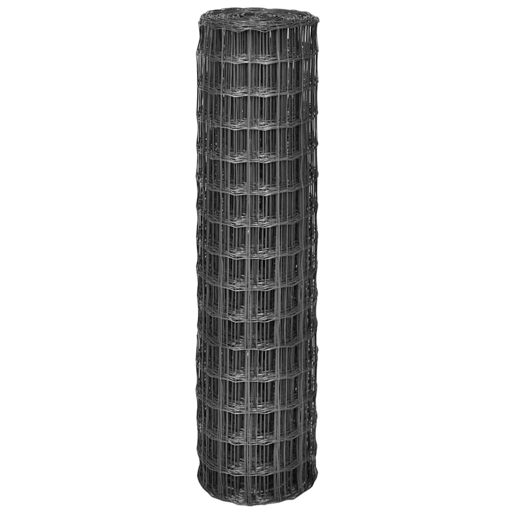 vidaXL Wire Fences PVC-coated iron Grey 2