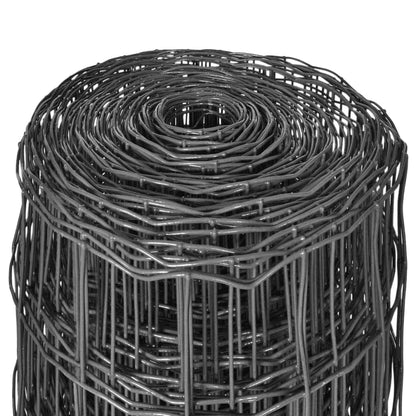 vidaXL Wire Fences PVC-coated iron Grey 3