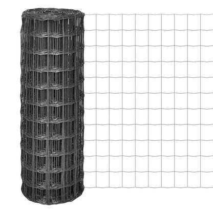 vidaXL Euro Fence Steel 25x1 m Grey 1