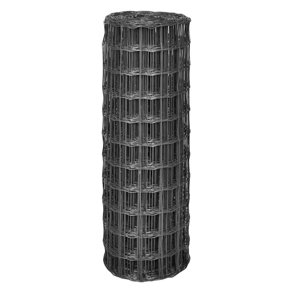 vidaXL Euro Fence Steel 25x1 m Grey 2