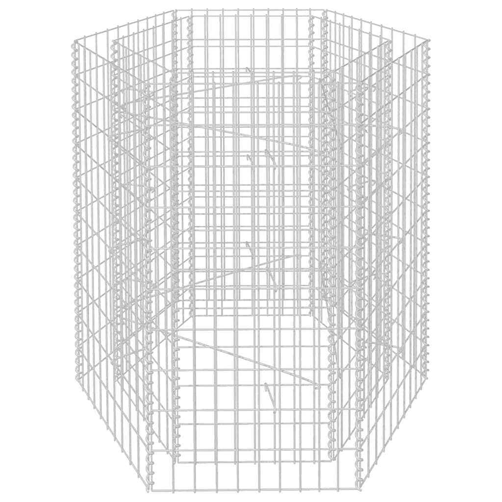 Hexagonal Gabion Raised Bed 100 cm 100 cm 90 cm