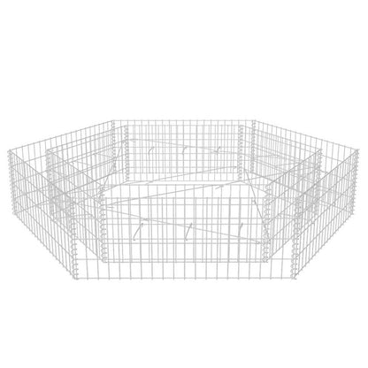 vidaXL Gabion Raised Bed | Silver | Galvanised Steel | 200x173x40 cm 2