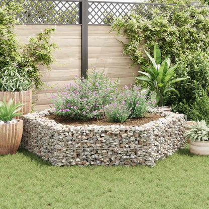 vidaXL Gabion Raised Bed | Silver | Galvanised Steel | 200x173x40 cm 3