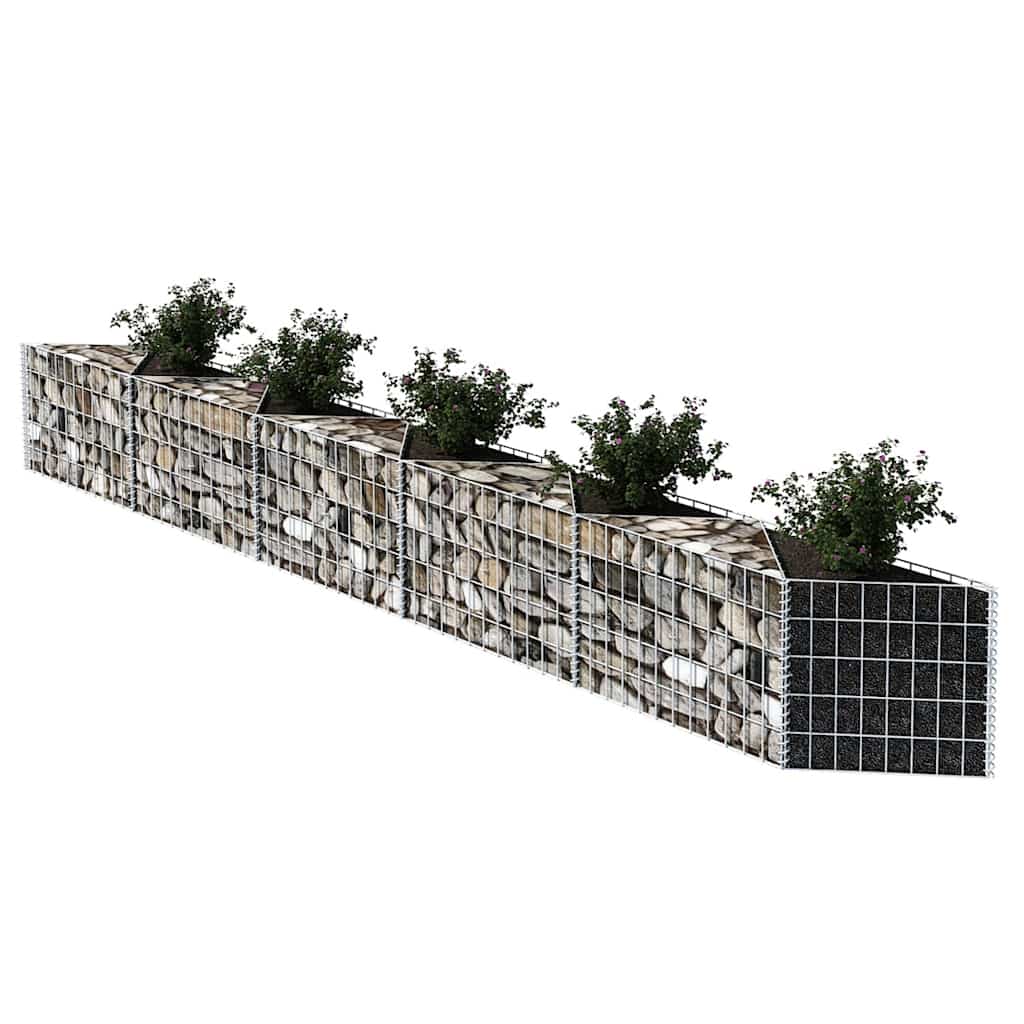 vidaXL Gabion Basket Galvanised Steel 300x30x50 cm 3