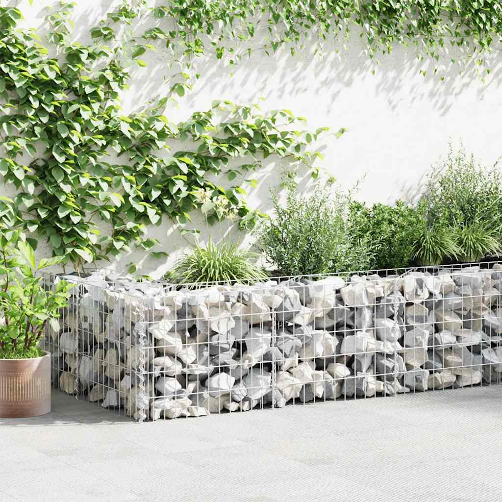 vidaXL Gabion Basket Galvanised Steel 300x30x50 cm 1