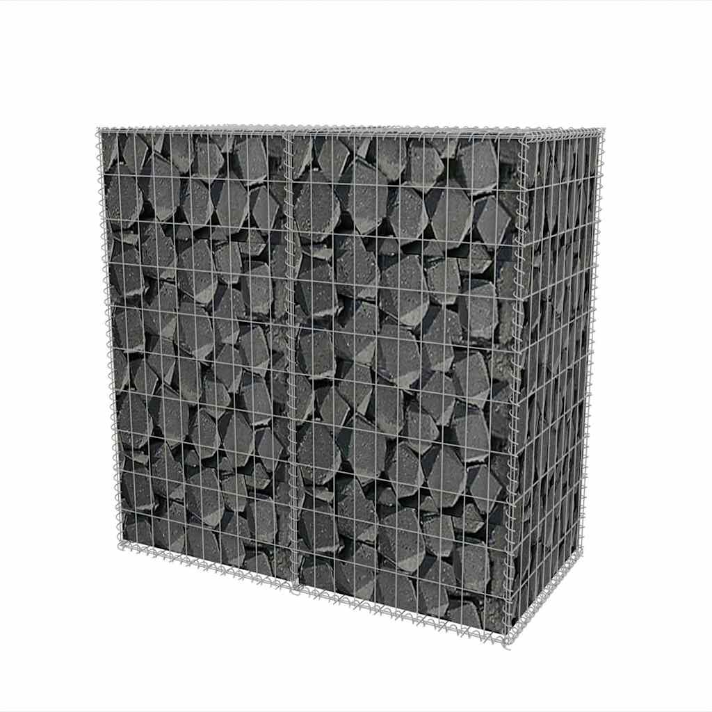 vidaXL Gabion Basket Galvanised Steel 100x50x100 cm 4