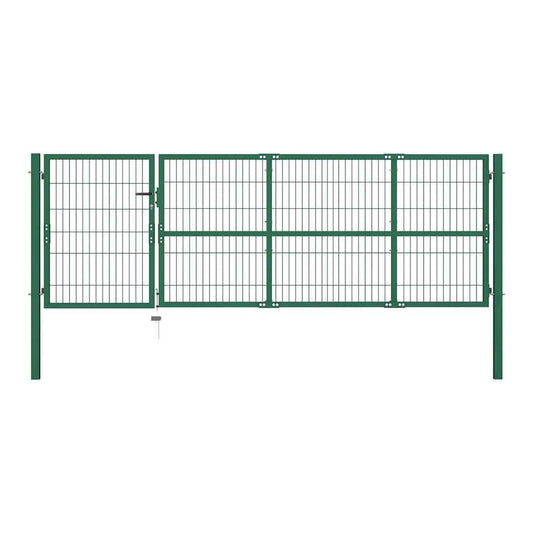 Garden Gate with Posts Steel 350 x 100 cm