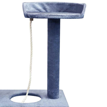 vidaXL Cat Tree | Dark Blue | Wooden Frame | Large | Durable | Cat Tree | Modern 4