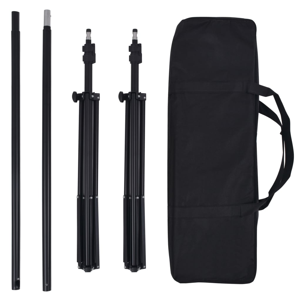vidaXL Photo Studio Kit with 5 Coloured Backdrops and Adjustable Frame 4