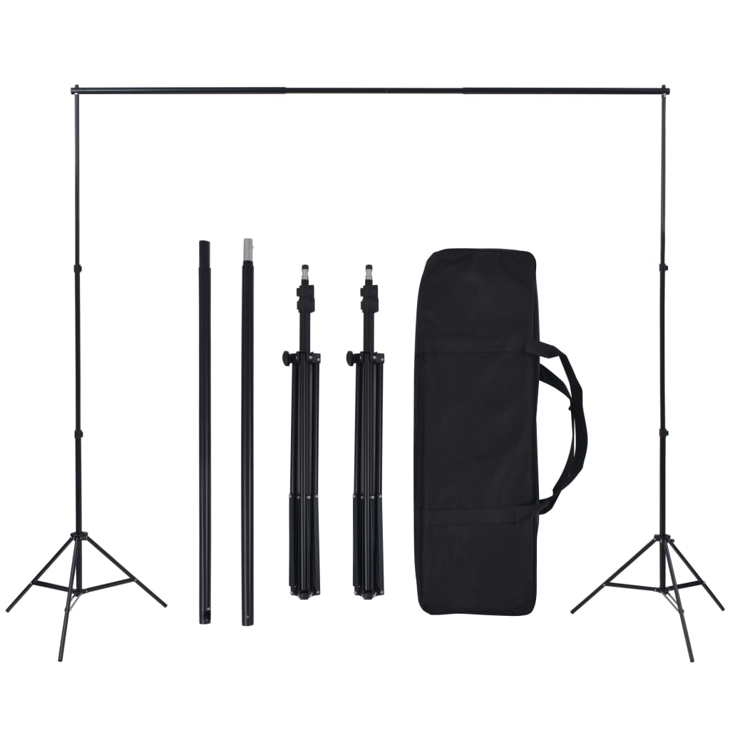 vidaXL Photo Studio Kit with 5 Coloured Backdrops and Adjustable Frame 5