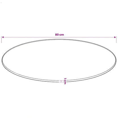 vidaXL Table Top | Transparent | Tempered Glass | 800 mm Diameter | Durable 5