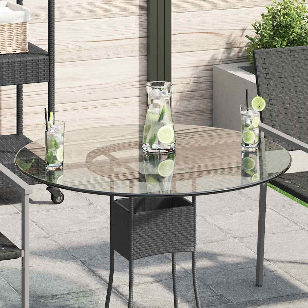 vidaXL Table Top | Transparent | Tempered Glass | 800 mm Diameter | Durable 1