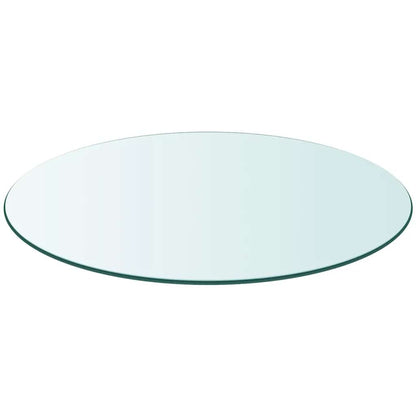 vidaXL Table Top | Transparent | Tempered Glass | 900mm diameter | Round 2