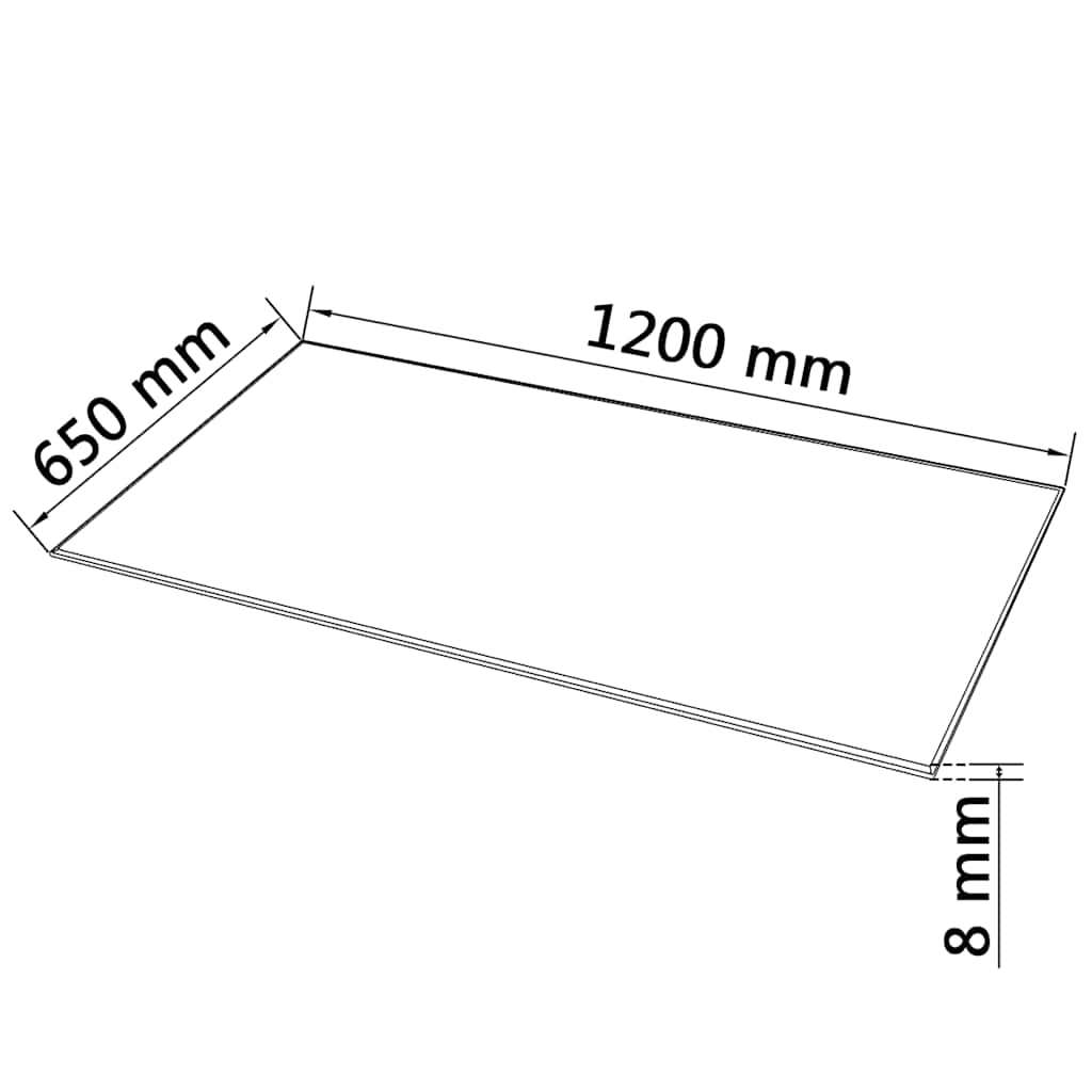 vidaXL Table Top | Transparent | Tempered Glass | Large | Non-slip | Table Top 4