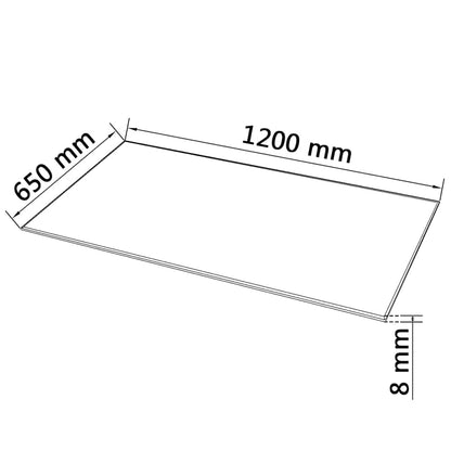 vidaXL Table Top | Transparent | Tempered Glass | Large | Non-slip | Table Top 4