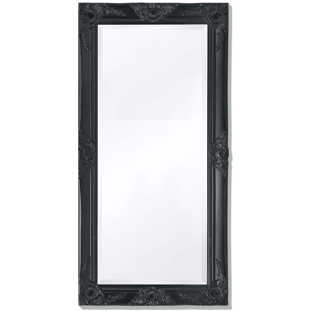 243682 vidaXL Wall Mirror Baroque Style 100x50 cm Black 2