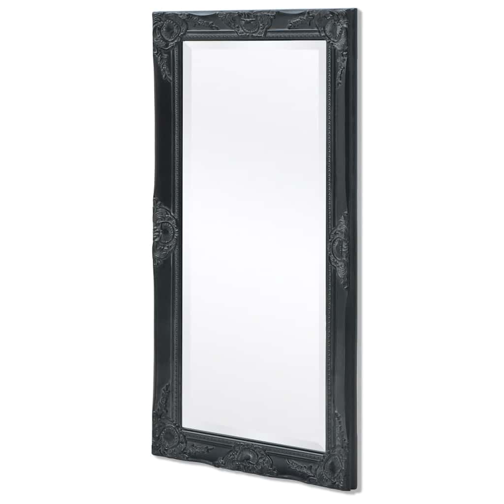 243682 vidaXL Wall Mirror Baroque Style 100x50 cm Black 4