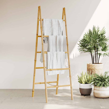 vidaXL Towel Rack | Brown | Bamboo | Medium | Durable | Bamboo Towel Rack 3
