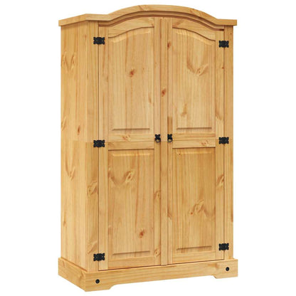 vidaXL Wardrobe | Brown | Solid Pinewood | Large | Wardrobe | Rectangular 2